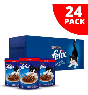 CAJA SACHET FELIX CARNE 85 GR X 24 UN