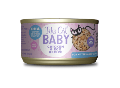 TIKI CAT BABY WHOLE FOODS CHICKEN Y EGG WET FOOD, 70 GR