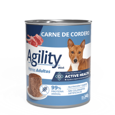 AGILITY LATA PERRO ADULTO CORDERO 340 GR