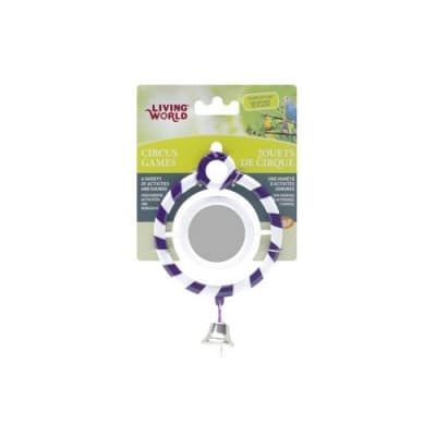 LIVING WORLD JUGUETE PARA AVES CON ESPEJO - MORADO