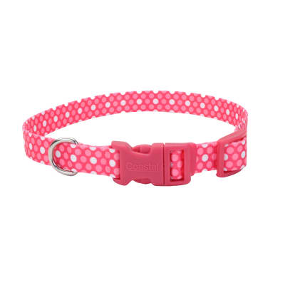 COASTAL STYLE COLLAR PINK DOTS  L