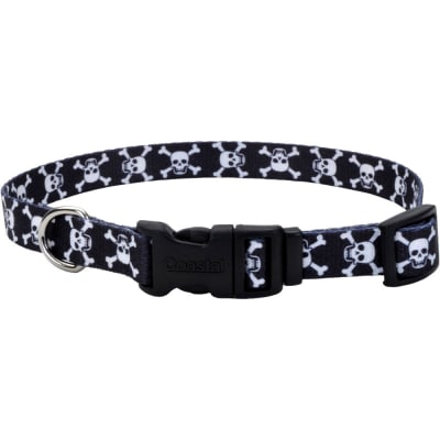 COASTAL STYLE COLLAR BLACK  SKULLS S