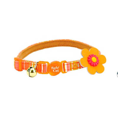COASTAL EMBELLISHED COLLAR FLOWER ORANGE