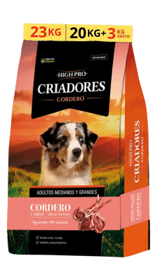CRIADORES HIGH PRO ADULTO CORDERO 20 KG