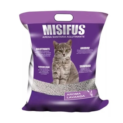 Arena Misifus Aglutinante 20kg Lavanda