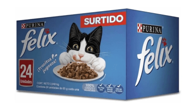 CAJA FELIX SACHET SABORES SURTIDOS X25 UN 85 GR