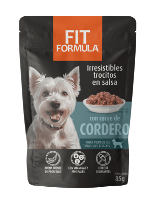 FIT FORMULA POUCH PERRO CORDERO 85 GR