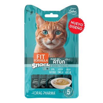 FIT SNACK GATO PURE 12 GR 5 TUBITOS
