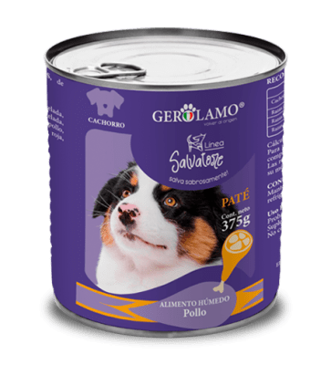 GEROLAMO SALVATORE LATA PERRO CACHORRO POLLO 375 GR