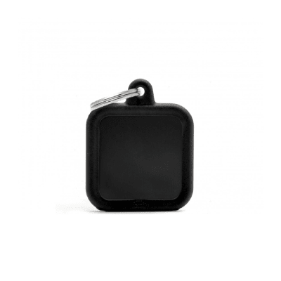 PLACA BLACK SQUARE ALU BLACK RUBBER