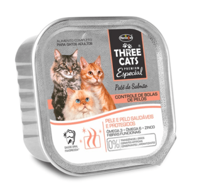Three Cats Esp Pate Bolas de Pelo (90 Gr)