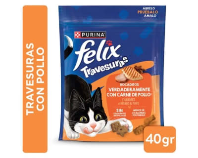 CAJA FELIX TRAVESURAS ORIGINAL MIX POLLO X15 40 GR