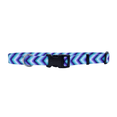 COASTAL STYLE COLLAR TEAL PURPLE DIAMONDS M
