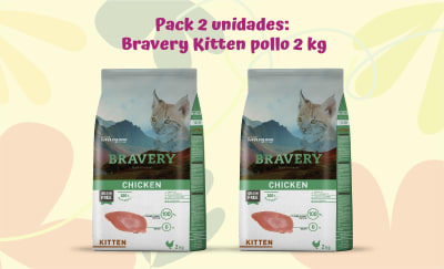 BRAVERY KITTEN POLLO 2 KG - PACK 2 UNIDADES