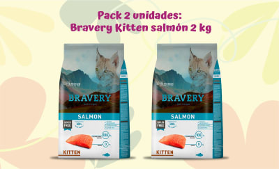 BRAVERY KITTEN SALMON 2 KG - PACK 2 UNIDADES