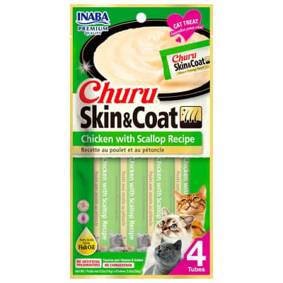 CHURU SKIN CAT CHICKEN SCALLOP X 4