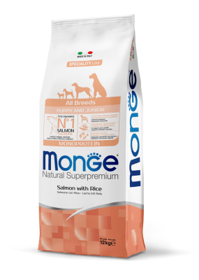 MONGE PUPPY SALMON Y ARROZ 12 KG