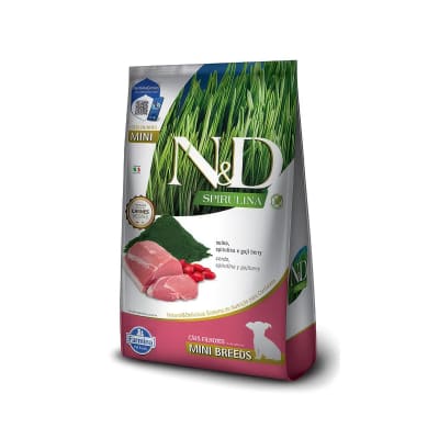 N&D ESPIRULINA PERRO CACHORRO RAZA PEQUEÑA CERDO 2KG