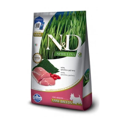 N&D ESPIRULINA PERRO ADULTO RAZA PEQUEÑA CERDO 2KG