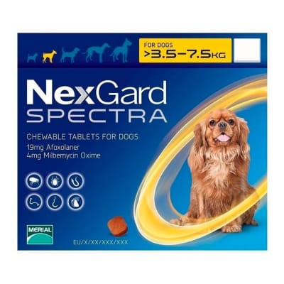 NEXGARD SPECTRA 3,6 A 7,5 KG 3 COMPRIMIDO