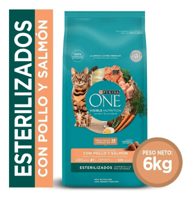 PURINA ONE GATO ESTERILIZADO SALMON 6 KG
