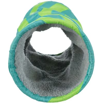 TX TUNEL ACOLCHADO P/ PEQ ANIMALES, 15x35 cm, TURQUESA/VERDE