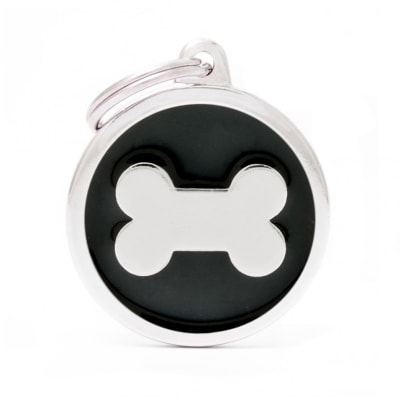 PLACA BLACK BIG CIRCLE BONE