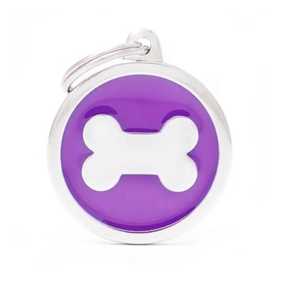PLACA PURPLE BIG CIRCLE BONE
