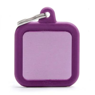 PLACA PURPLE SQUARE ALU PURPLE RUBBER