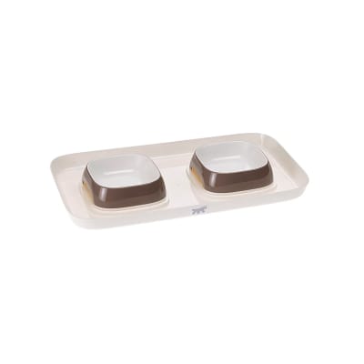 FP BANDEJA GLAM XSMALL C/PLATOS, 40x23 cm/200 ml x2, GRIS