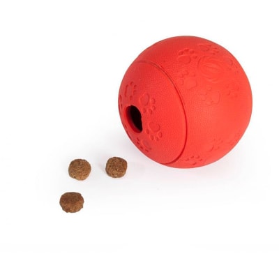 JUGUETE PERRO PELOTA GOMA SNACK (8 CM)