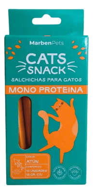 CATS SNACK SALCHICHAS MONOPROTEICAS ATUN 15 GR