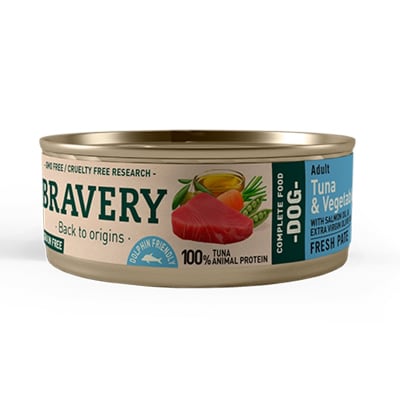Bravery Tuna And Vegetables Adult Dog Wet Food 80 Gr