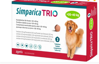 SIMPARICA TRIO X 3 COMP (20 - 40 KG)