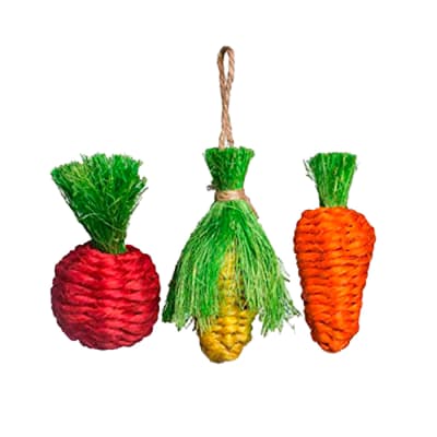 JUGUETES DE PASTO (MANZANA, CHOCLO Y ZANAHORIA)