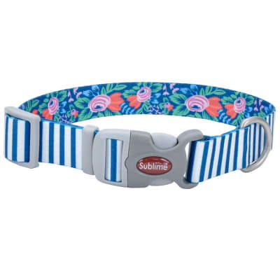 COASTAL SUBLIME COLLAR TEAL STRIPE L