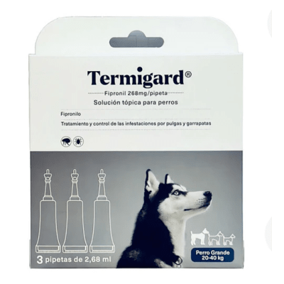 ANTIPARASITARIO TERMIGARD FIPRONIL 3 PIPETAS PERRO 20 A 40 KG
