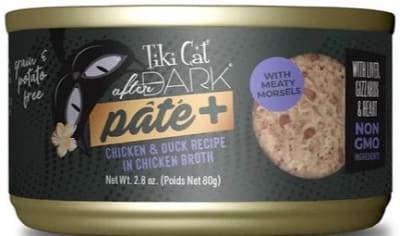 TIKI CAT AFTER DARK PATE+ CHICKEN Y DUCK WET FOOD, 80 GR