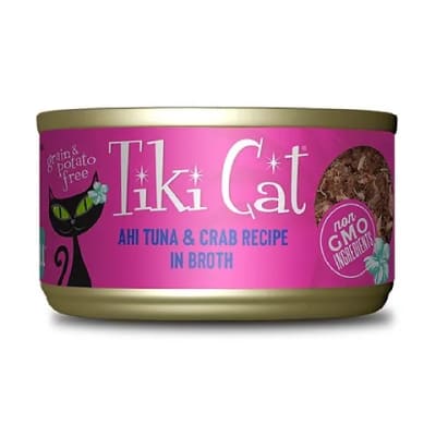TIKI CAT HANA GRILL AHI TUNA Y CRAB WET FOOD, 80 GR