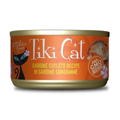 TIKI CAT TAHITIAN GRILL SARDINE WET FOOD, 80 GR