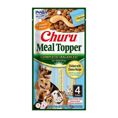 CHURU MEAL TOPPER DOG POLLO QUESO 4P