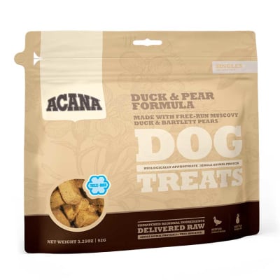 ACANA TREATS DUCK & PEAR PERRO 35G
