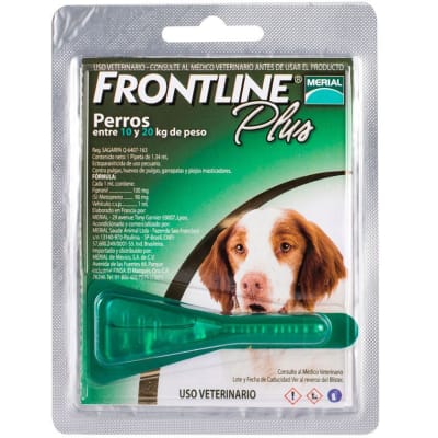 Frontline Plus Pipeta 10-20 Kg 1 Un