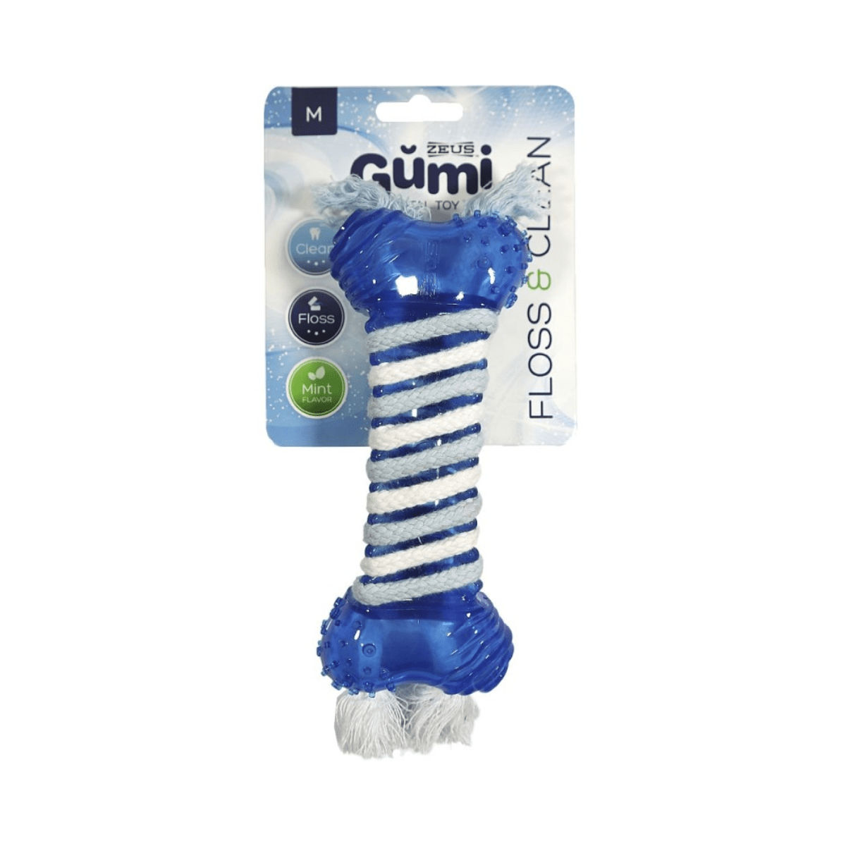 ZEUS GUMI JUGUETE DENTAL CLEAN & FLOSS MEDIUM1