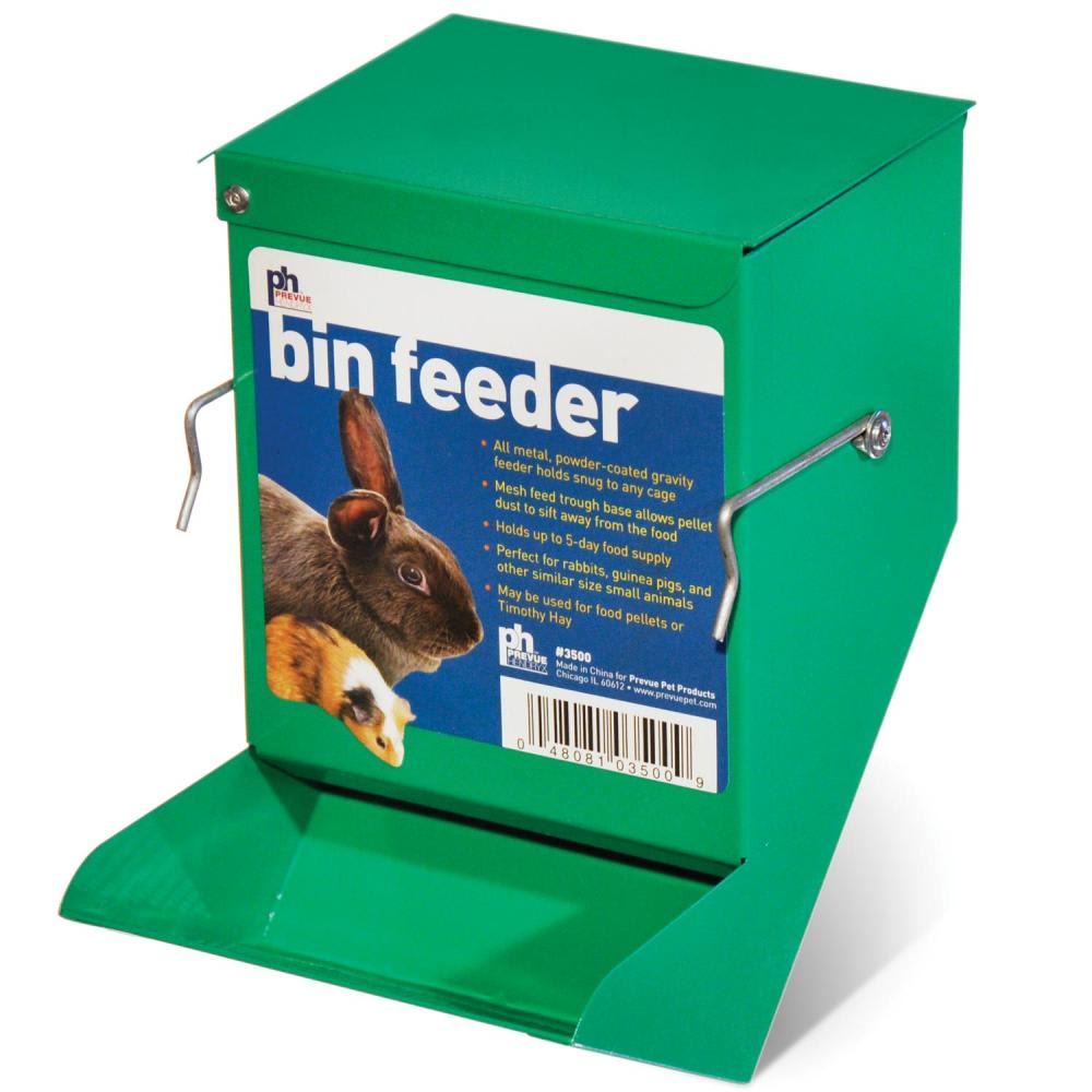GREEN METAL BIN FEEDER1