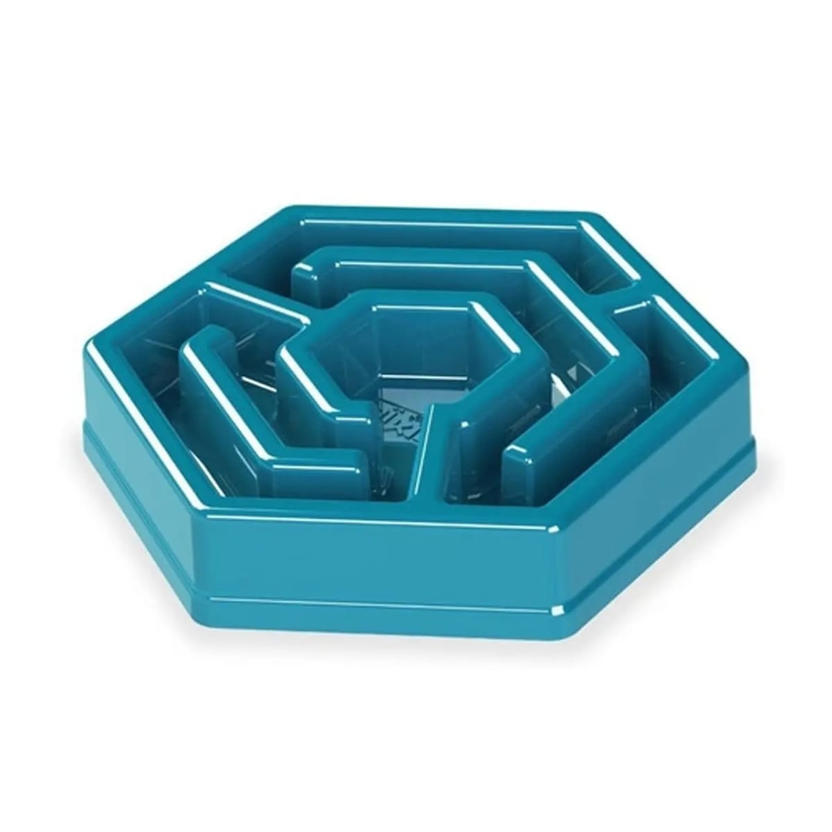 COMEDERO INTERACTIVO HEXAGONO AZUL PARA PERROS1