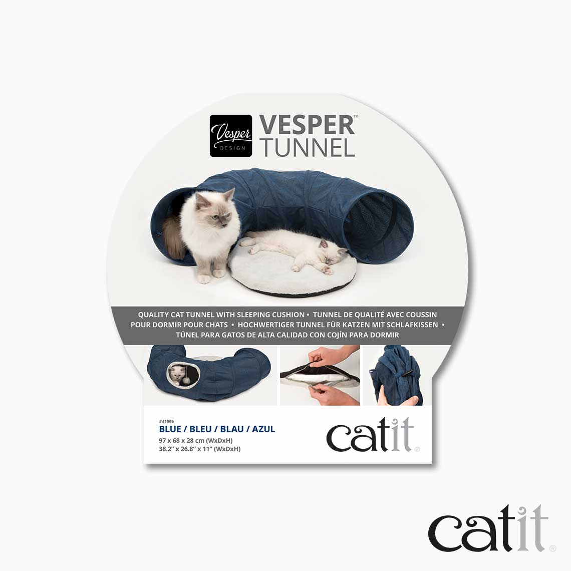 CATIT VESPER TUNEL MAT AZUL1