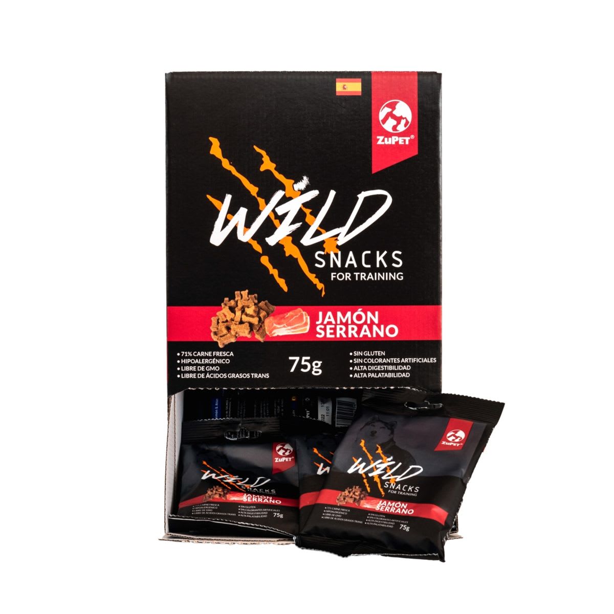 CAJA SNACK WILD JAMON SERRANO 25 UN x75 GR1
