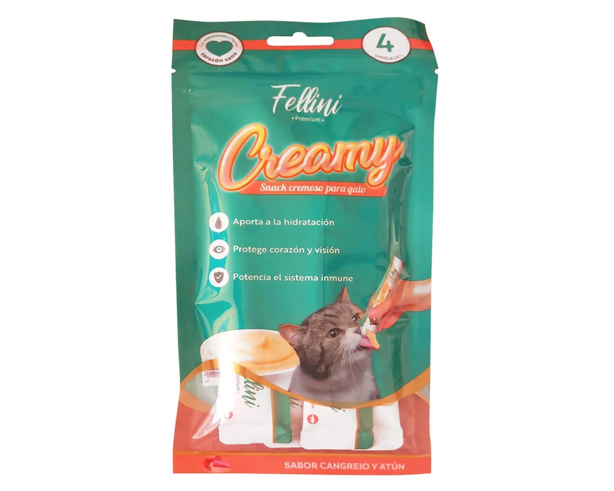 FELLINNI SNACK CREAMY CANGREJO Y ATUN 60 GR1