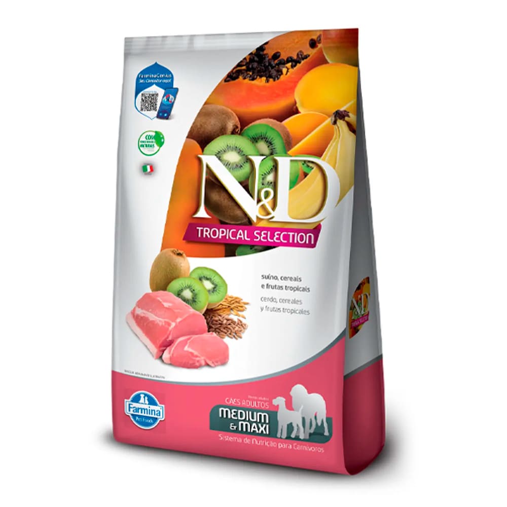 N&D TROPICAL SELECTION PERRO ADULTO MEDIANO / GRANDE CERDO 10,2 KG1